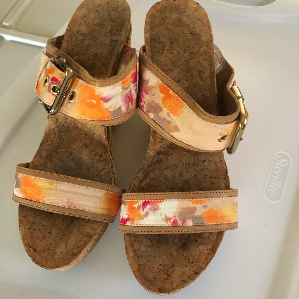 Sandals, Platform, Multicolored Two Straps - image 1